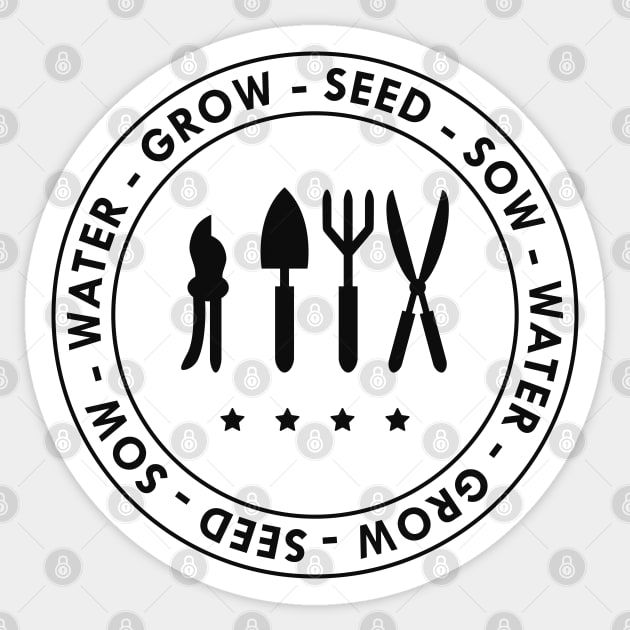 Gardener - Seed Sow Water Grow Sticker by KC Happy Shop